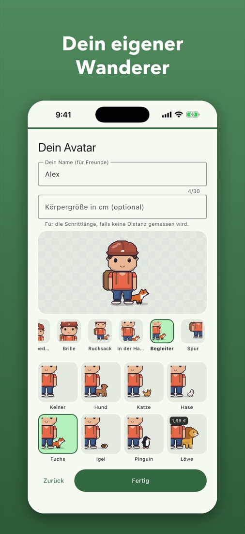 Screenshot: Avatar-Editor